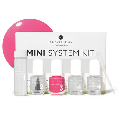 Dazzle Dry Mini Kit 4 Step System - Raspberry Crme - Light Raspberry Milkshake.