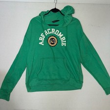 Abercrombie  Fitch Graphic Logo Hoodie Green Size L
