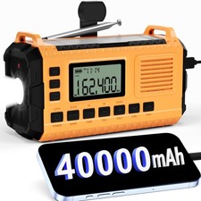 Emergency Weather Radio - AM/FM/NOAA Hand Crank Radio with 15W Fast Charge, 4...
