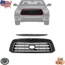 For 2007-2009 Toyota Tundra New Front Grille Assembly And Grille Trim Black 2pc