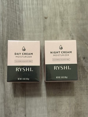 2PCS - RYSHI Day & Night CREAM MOISTURIZER Silicone & Sulfate Free 1.6 OZ.