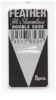 Jatai Feather Stainless Steel Double-Edge Blades - 5 ct 5 Count (Pack of 1) 