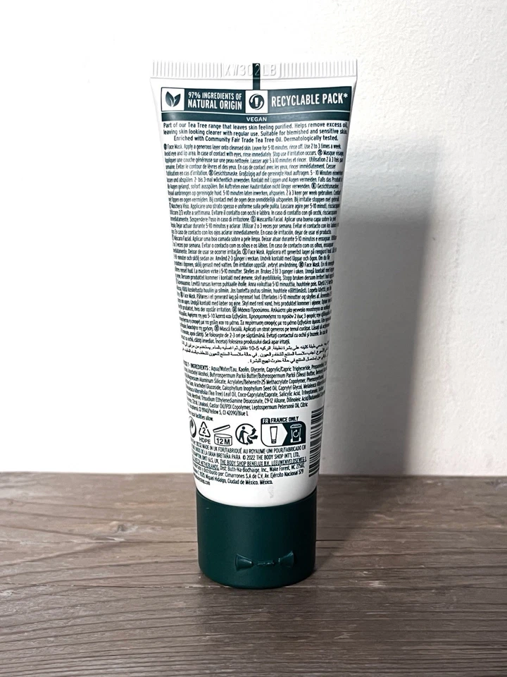 NEW The Body Shop Skin Clearing Clay Mask Purify 75ml Vegan Blemish - Image 2 of 2