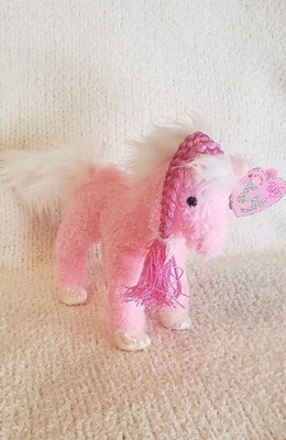 Minuet Pink Horse White Mane/Tail Pinkys Collection HTF Retired Ty Beanie Babies