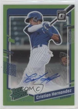 2023 Panini Donruss Lime Green Prizm 23/50 Cristian Hernandez #RPS-CH Auto 0c6