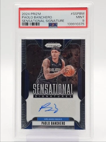 PAOLO BANCHERO 2024-25 PANINI PRIZM SENSATIONAL MAGIC AUTO PSA 9 Q2289
