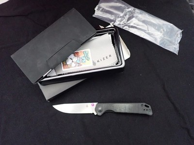 Kizer Begleiter 2.0 Black Micarta Liner Lock DISCONTINUED