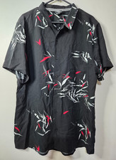 Mossimo Vine Button Up Short Sleeve Casual Dress Shirt Men's Size M BNWT