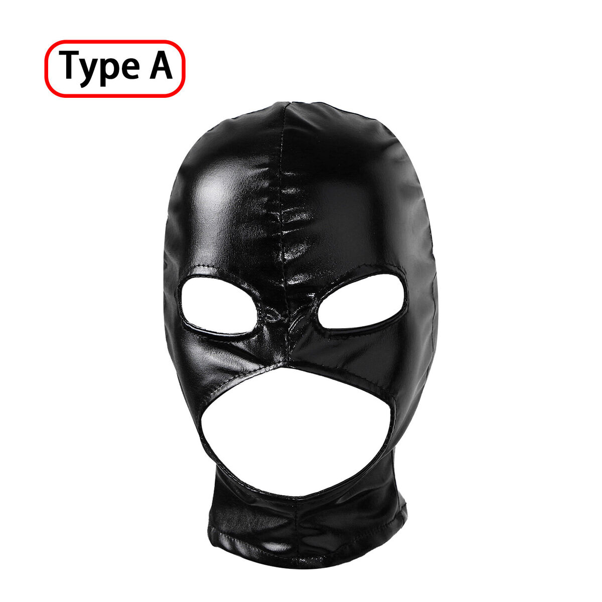 OnundOn Leather Mask Eye Mask Blindfold Open Nose Mask Performance Headgear  Props Cosplay Halloween