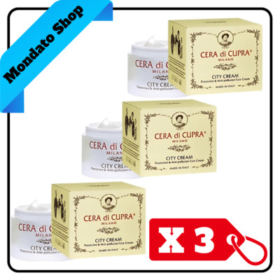 CUPRA WACHS CREME 50ml CITY CREAM FEUCHTIGKEITSSPENDENDE GESICHTSCREME ANTIAGE (X3)