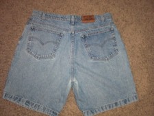 Vintage 90s LEVI'S 545 Blue sand wash denim SHORTS size 38