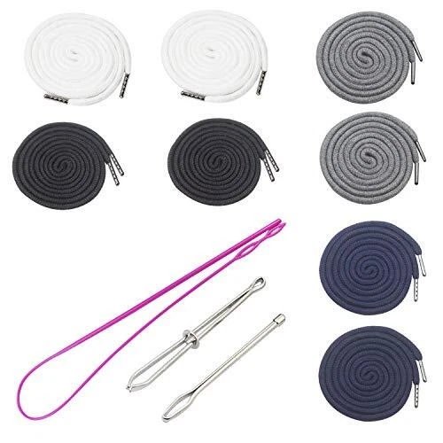 NEEDLE & THREAD 8 Pcs Drawstring Cords Replacement with Easy Threaders ...