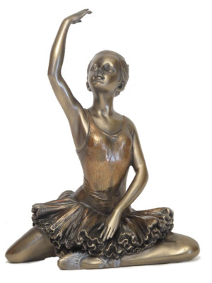 Ballett Figur Body Talk  *Assise* Tänzerin mit Kalt Bronze überzogen - 20412 G