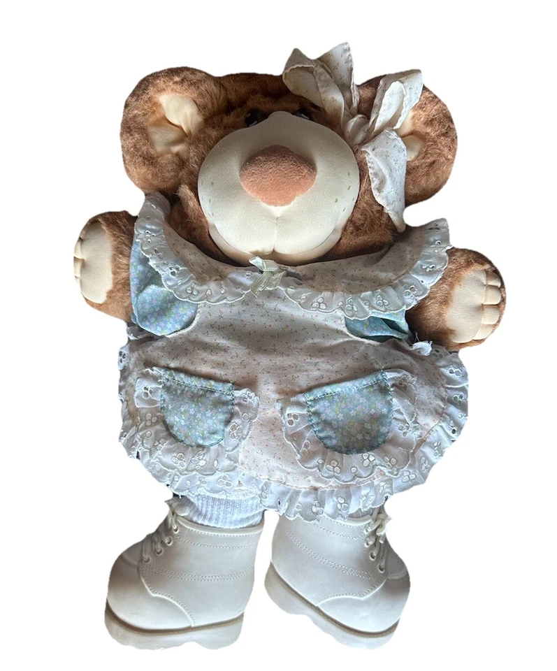 Vintage Furskins Teddy Bear Persimmon 1985 Coleco Cabbage Patch Inc. Plush - Image 2 of 4