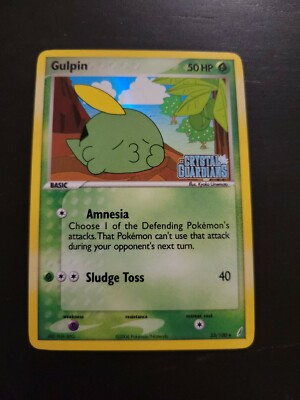 Pokemon TCG Card 2006 EX Crystal Guardians - Gulpin 33/100 Reverse