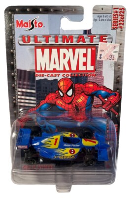 Maisto Ultimate Marvel Die Cast Collection 2003 Spider-Man Wheel Racer Indy (B49