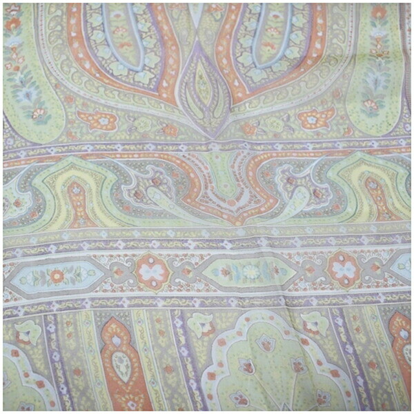 Authentic ETRO Silk Stole Large Rectangle Beige x… - image 5