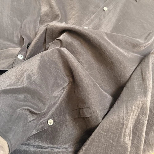 donclickin Lemaire*vibe 25SS New Glossy Dry Silk Shirt –Sage Green Black Edition - Foto 10 di 23