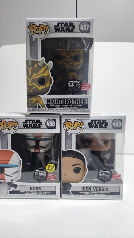 LOT 3 FUNKO POP STAR WARS BOSS NIGHTBROTHER IDEN VERSION GAMESTOP Exclusive!!!