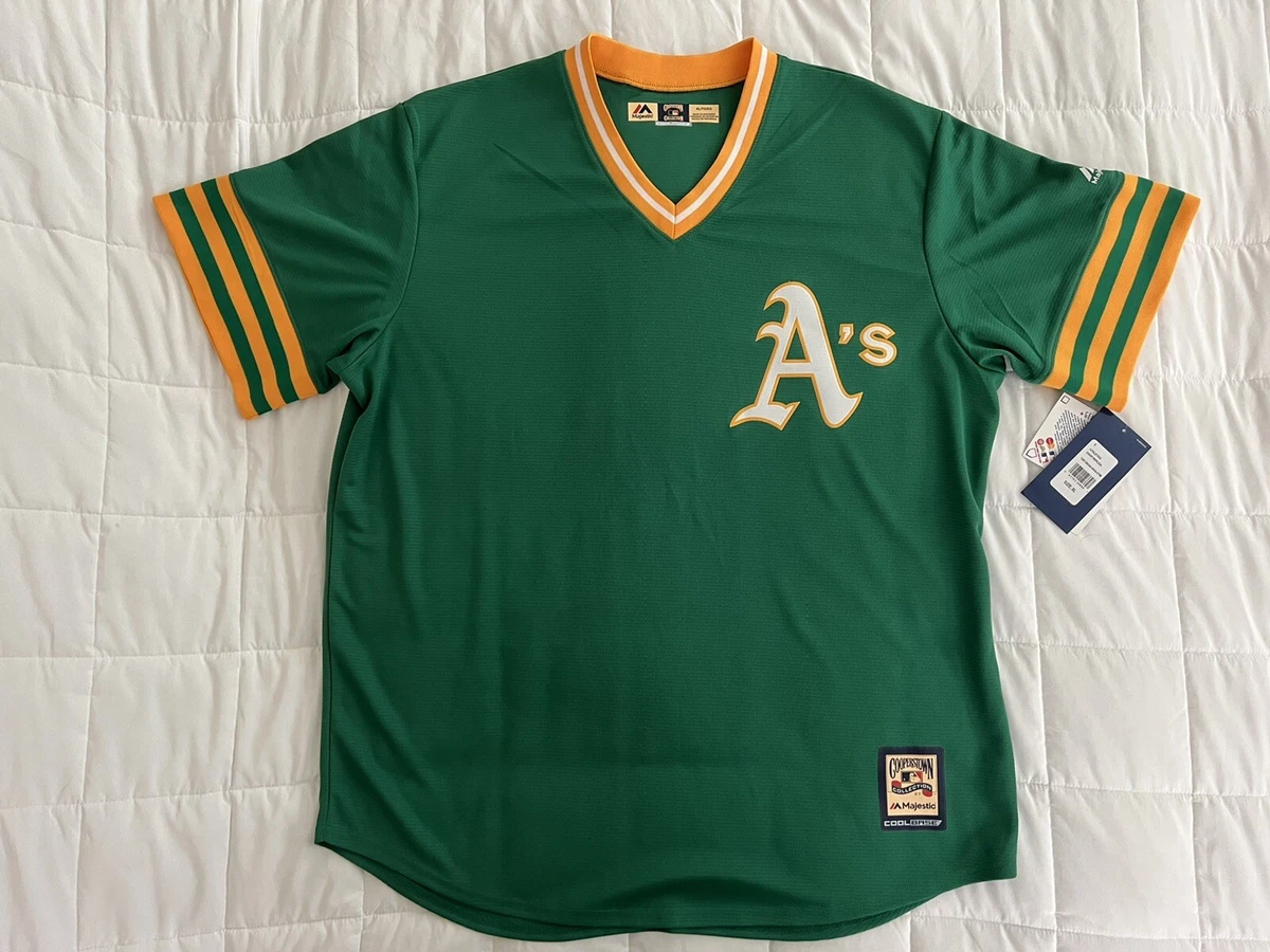 Oakland Athletics A’s Majestic Cooperstown Collection Jersey XL Cool Base  BP NWT