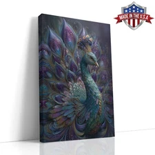The Blooming Majesty Peacock Wall Art, Canvas Print for Home Decor, Wall Decor
