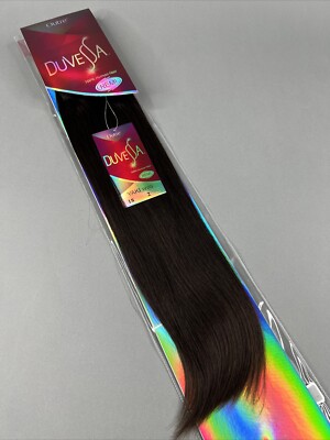 18  Yaki Straight #2 Dark Brown Duvessa Remi 100% Human Hair Track Extensions