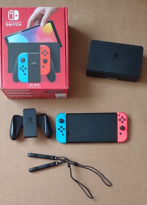 Nintendo Switch – OLED Model w/ Neon Red & Neon Blue Joy-Con