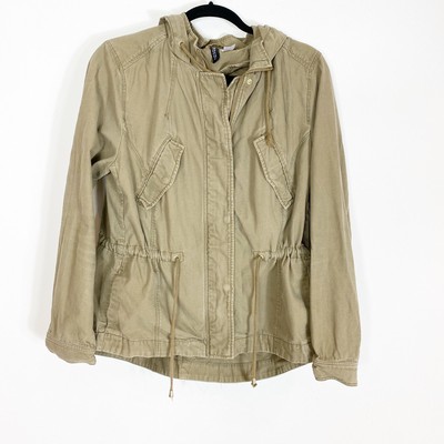 h&m divided green jacket