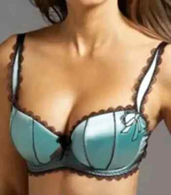 FANTASIE Fauve Lucia Underwired Plunge Balcony Bra FV01710PL Green Black 32 B C