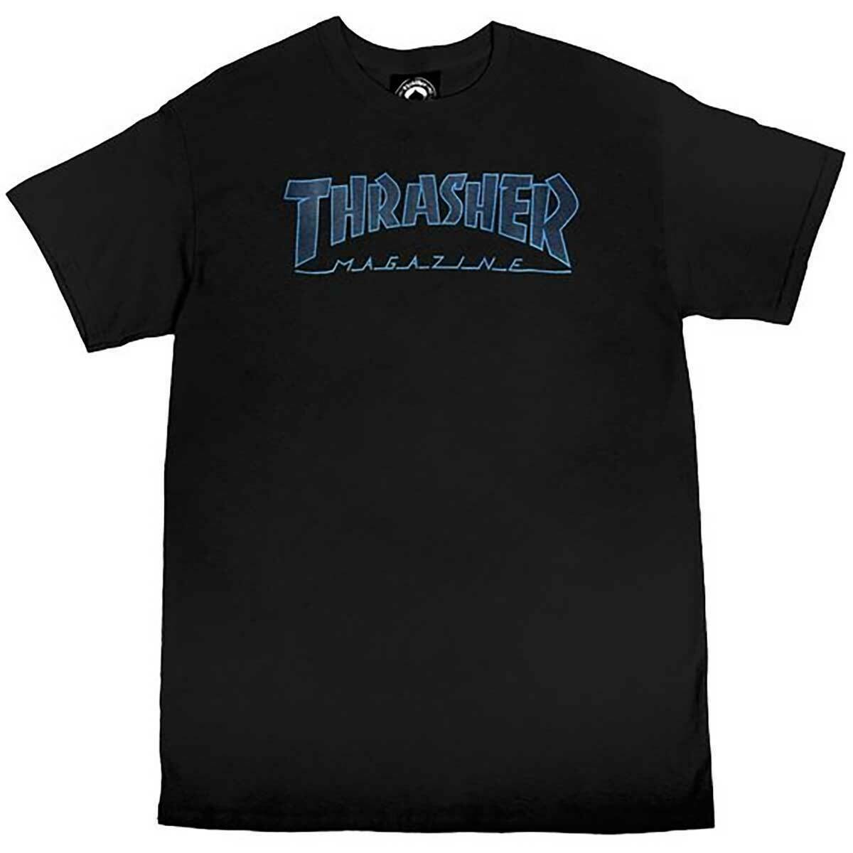 スケートボード thrasher skateboard magazine t-shirts Thrasher Magazine OUTLINED SKATE MAG LOGO Skateboard T Shirt