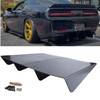 For Dodge Challenger Rear Diffuser 4 Shark Fins Bumper Lip Splitter Spoiler