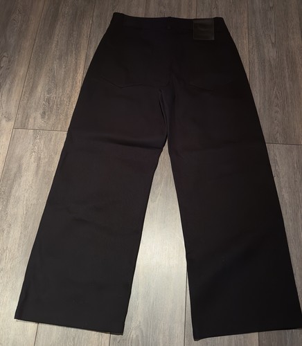 Brand New Fred Perry Raf Simons Wide Black Jeans Size 34 - Picture 2 of 6