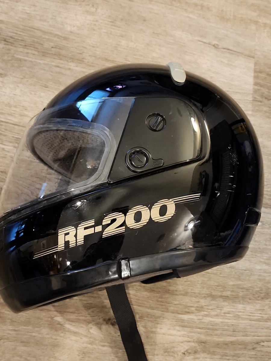 VTG Shoei RF 200 Full Face Motorcycle Helmet Black Snell M90 Sz