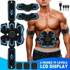 EMS Abdominal Muscle Toning Trainer Stimulator Toner Fitness Belt Belly Shaper