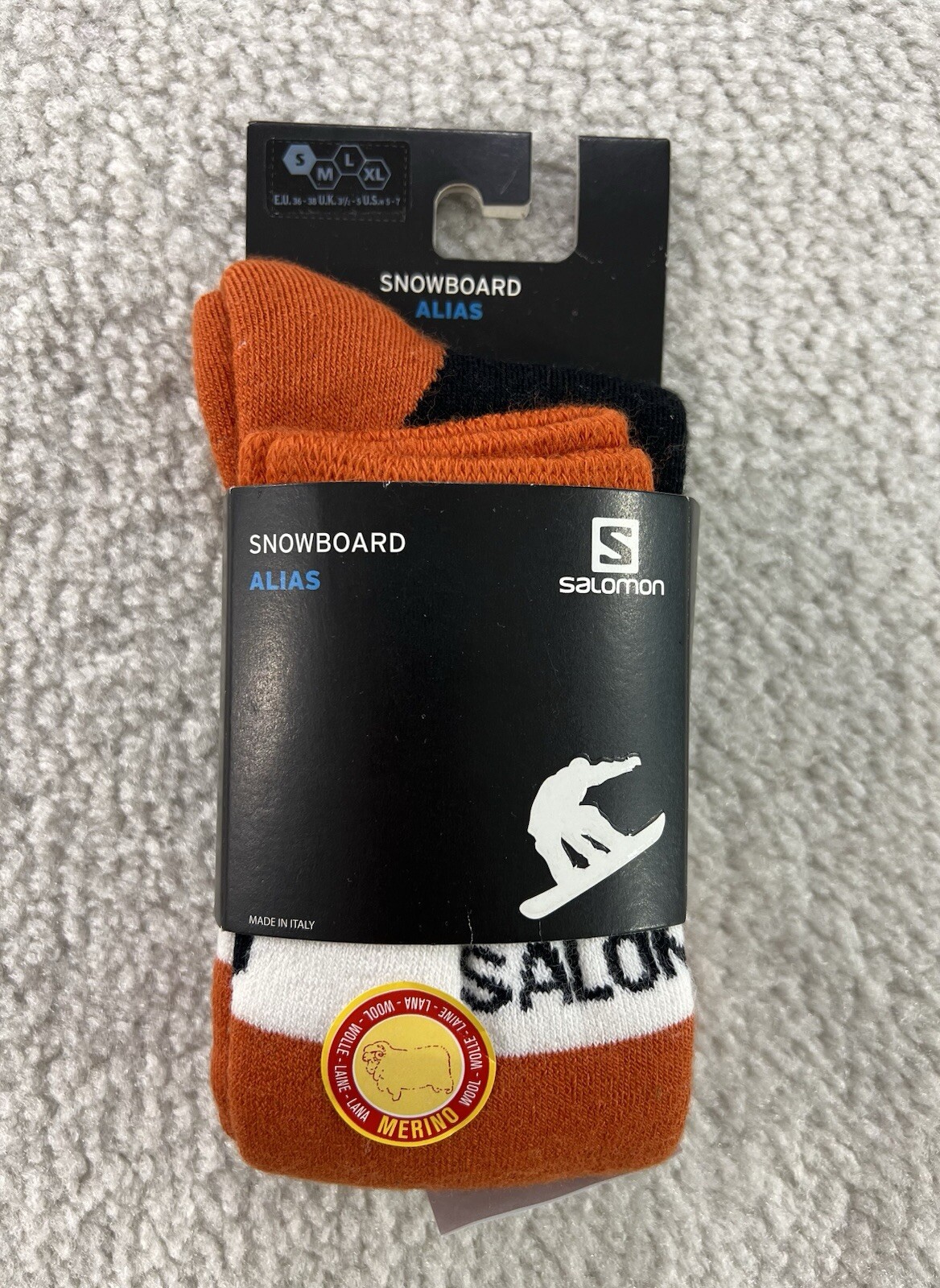 Salomon Alias Calze da Snowboard Misto Lana Merino Imbottite Spesse Donna S (5 7)