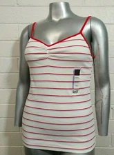 NWT JUNIOR NO BOUNDARIES Tank Top size XXL ( 2XG Jr Rib Cami Cinch Front Striped