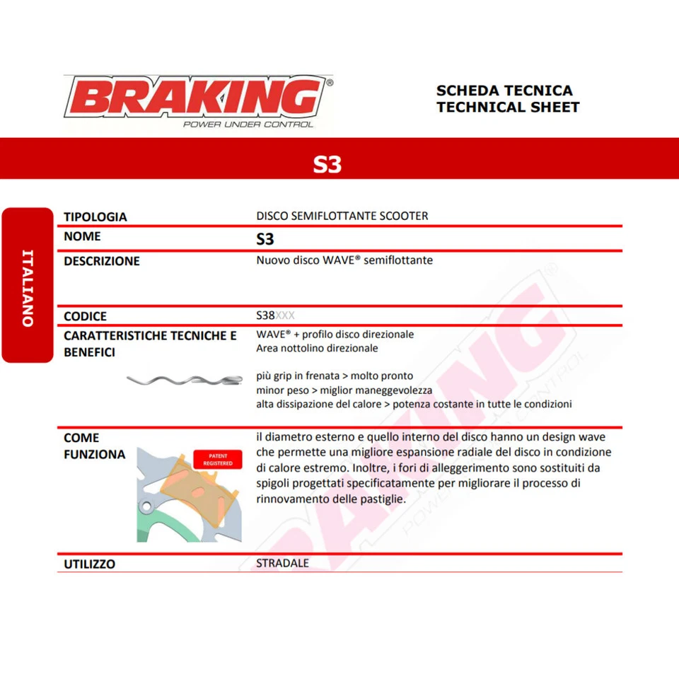 S38012 Disque De Frein Avant Braking S3 Wave Pour Suzuki Burgman 250 2003-2006 - Photo 2/3