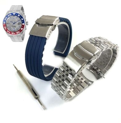 Pack of 2 Steel and Silicone Replacement Watch Band Fits Invicta Pro Diver 31486