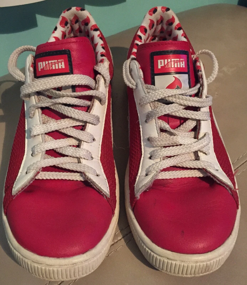 2000 s Men s Puma Basket Mongolian Shoe BBQ Red White Flames Sample Rare Size 8