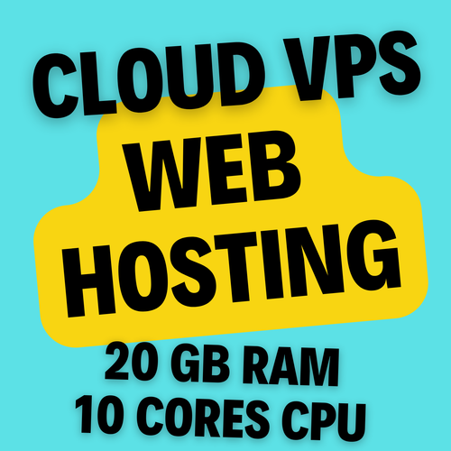 Cloud VPS Web Hosting with 20GB RAM, 10Cores CPU and 5GB SSD Storage - Picture 1 of 5