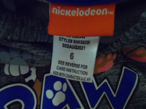 Paw Patrol Kids Gray Heather Hoodie Size 6 polyester fleece - Picture 4 of 8