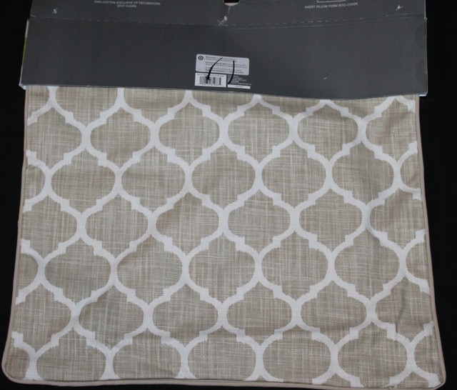 THRESHOLD Monogram "F" Pillow Cover 100 Cotton 18" X 18" for sale