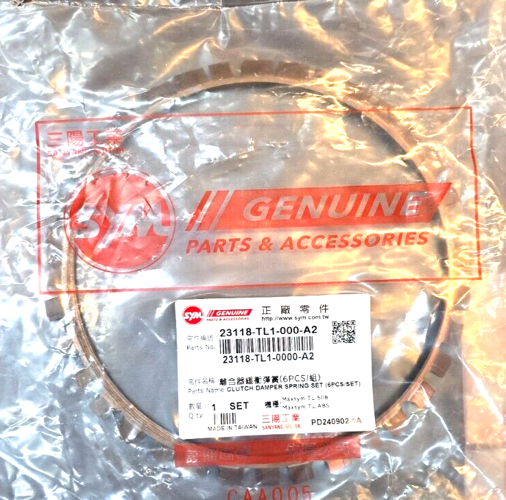 SYM MAXSYM TL500/508 CLUTCH DAMPER SPRING SET/6PC 23118-TL1-000-A2