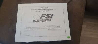 D-9000-Mil-2 Blind Fastener Installation Tool Kit