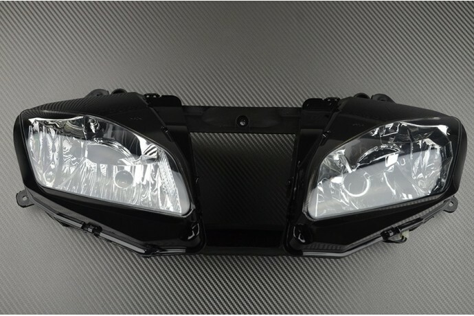 Phare avant pour Yamaha YZF R6 RJ11 2006-2007 bloc optique avant noir de rechange