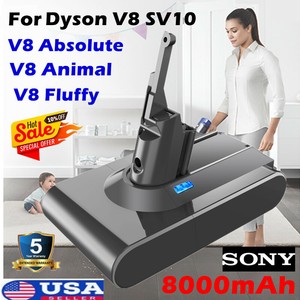 21.6V 8000mAh Battery For Dyson V8 Absolute Animal SV10 Fluffy Series Sony  Cell | eBay