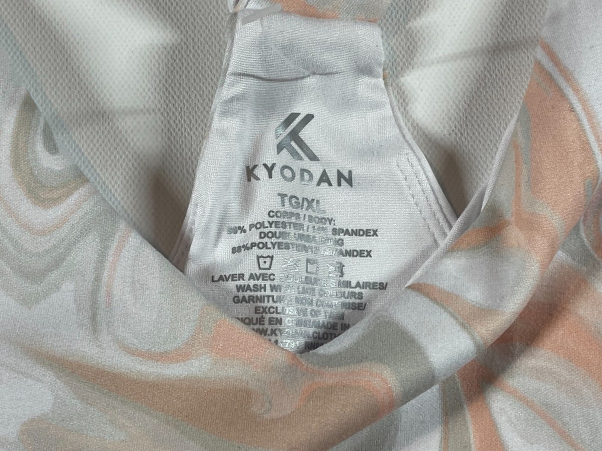 K  Kyodan Racerback Crop Tank Top Pullover Activewear Wide Strap Size