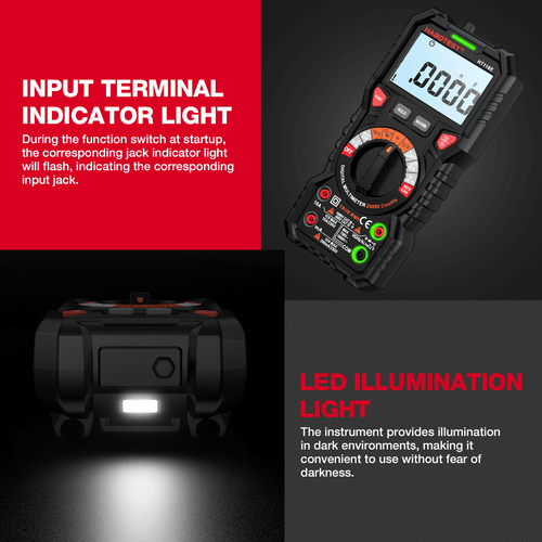 Digital Multimeter Ture RMS Auto Range NCV Hz 1000V AC/DC 6000 Counts Tester - Bild 22 von 28