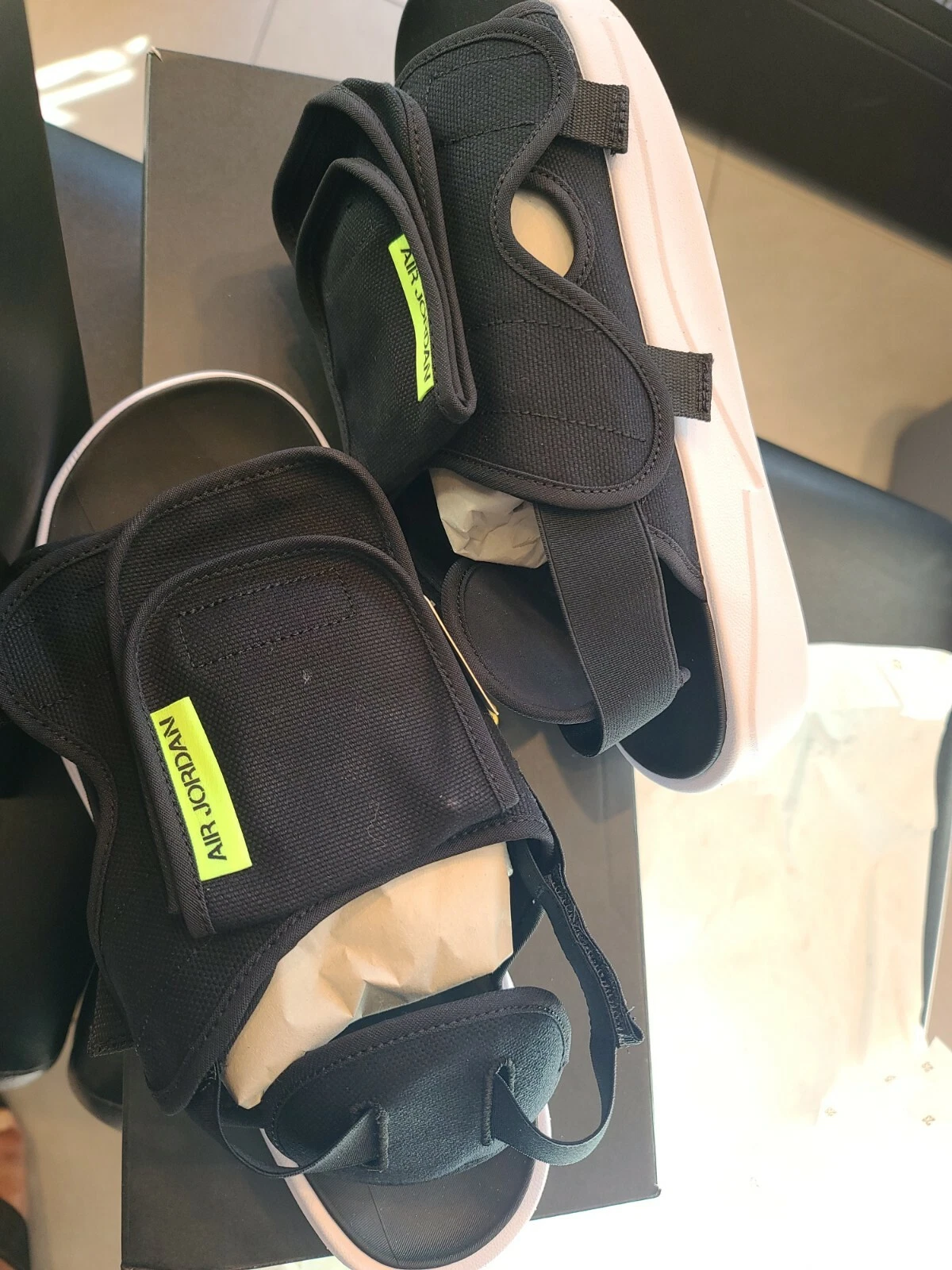 Nike Air Jordan LS Slides nero bianco verde fantasma (CZ0791 002) nuove con scatola taglia 11