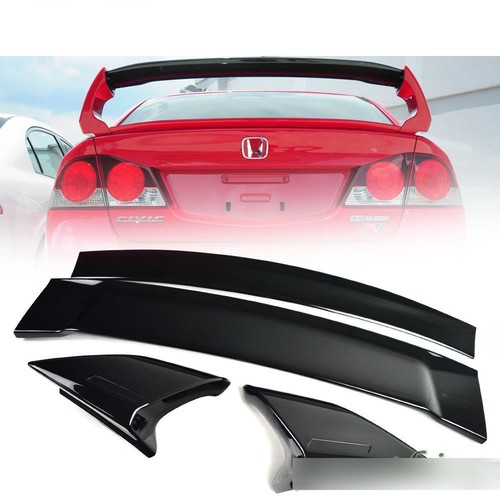 Painted For Honda Civic 8th Sedan RR Type Rear Trunk Spoiler Wing 2006-2011 ABS - Picture 5 of 5